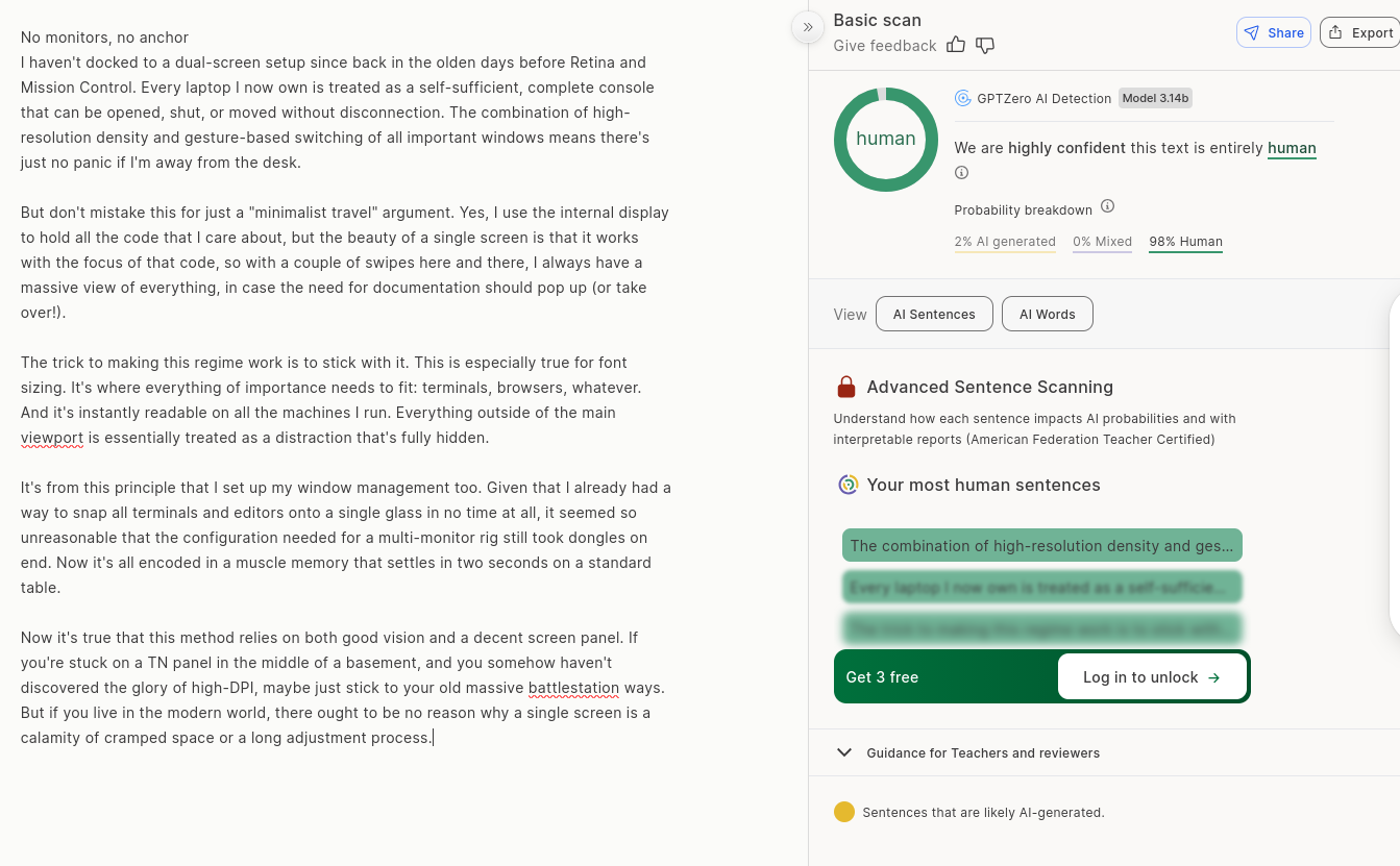 gptzero false negative