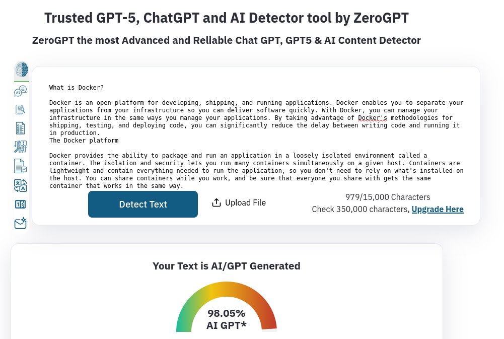 zerogpt docker docs false positive